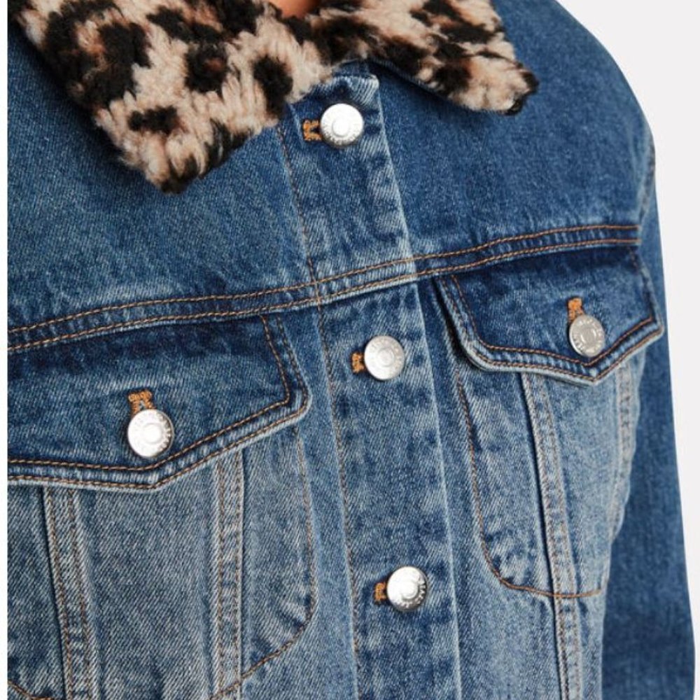 TILIA BOYFRIEND SHERPA-LINED DENIM JACKET womens